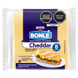QUESO FUNDIDO EN TAJADAS SABOR CHEDDAR BONLÉ