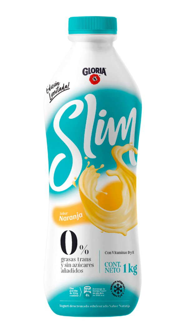 YOGURT SLIM 0% DESCREMADO EDULCORADO SABOR NARANJA